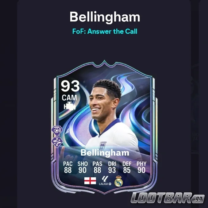 Carta "Answer The Call" di Bellingham in FC 26