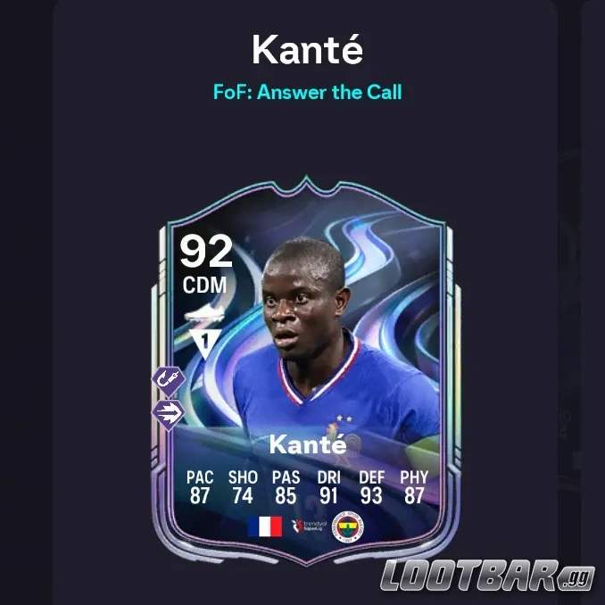 Carta Kante "Rispondi alla chiamata" in FC 26