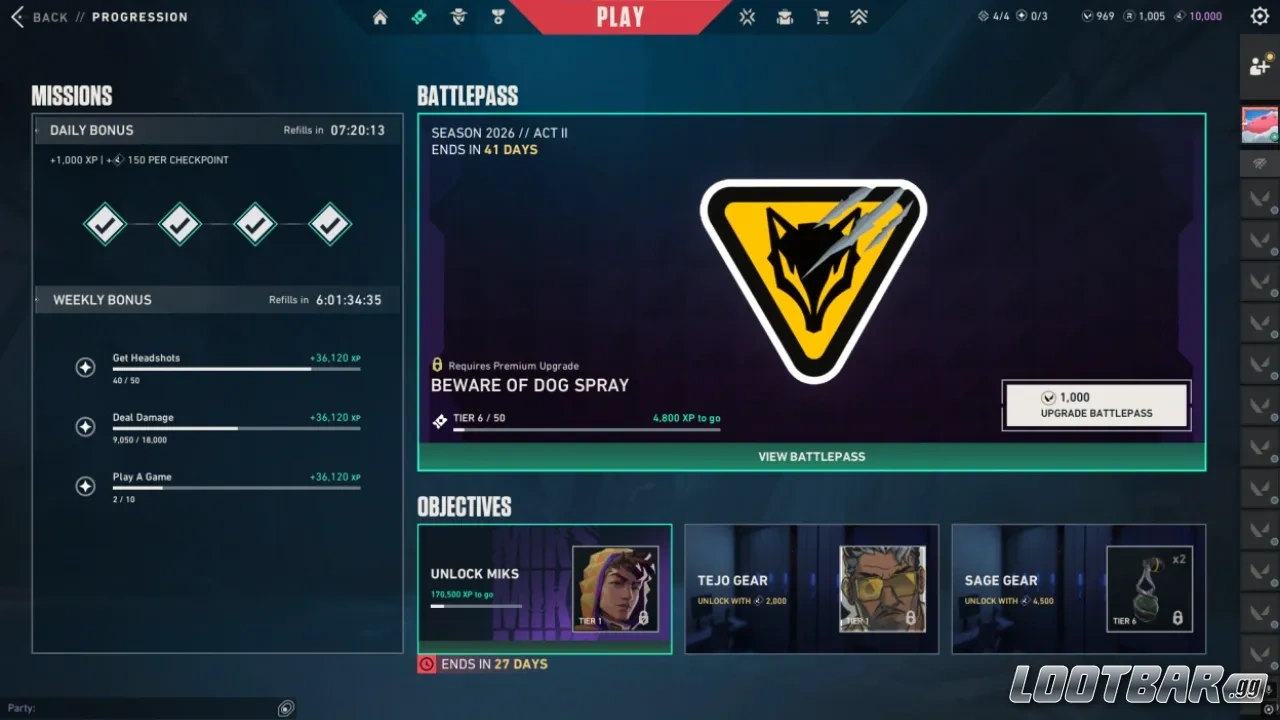Valorant Battle Pass interface
