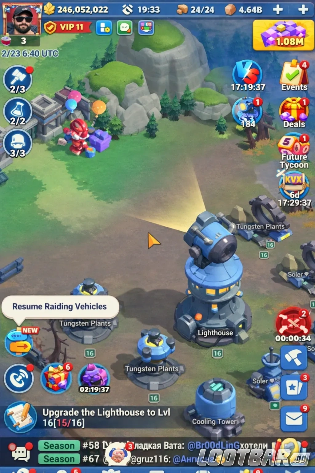 Демонстрация высокого уровня Маяка и быстрого прогресса в начале сезона