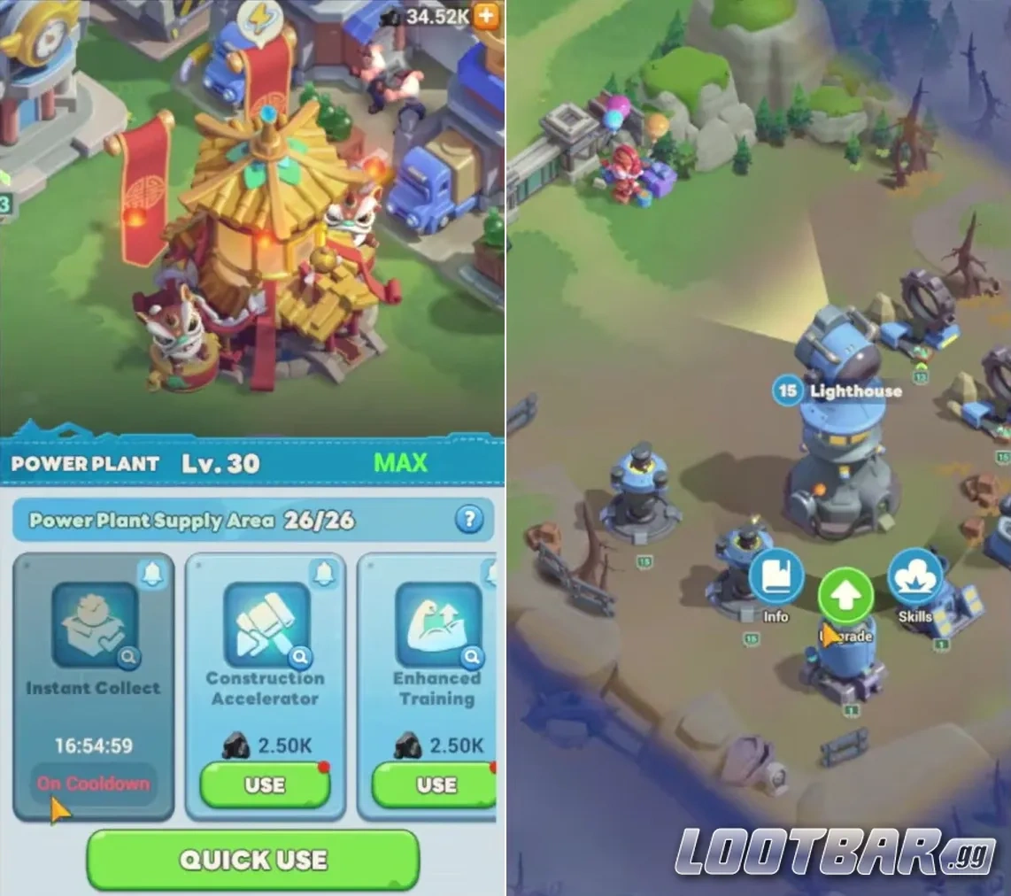 Прокачка Маяка до максимально возможного уровня, и получение награды с Электростанции