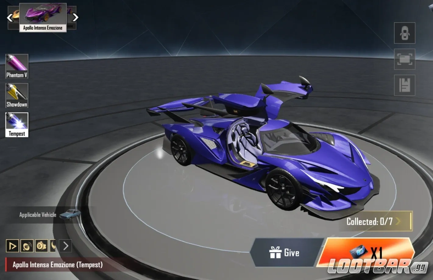 Apollo Intensa Emozione (Showdown) PUBG Mobile