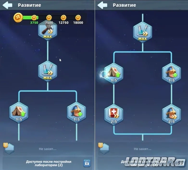 Прокачка Строительства и общих бонусов в Last Asylum: Plague