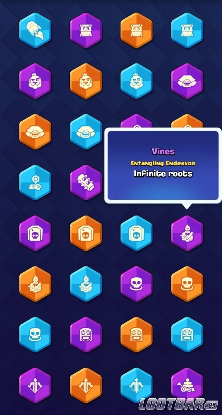 Infinite Roots on Vines