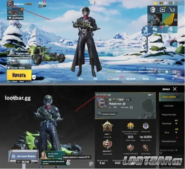 Где взять UID в PUBG Mobile &mdash; копируем цифры слева от ника