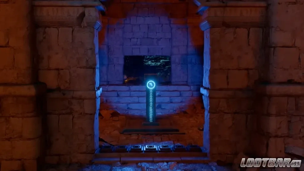 Door unlocking after completing the Azure Moon Labyrinth in Crimson Desert.