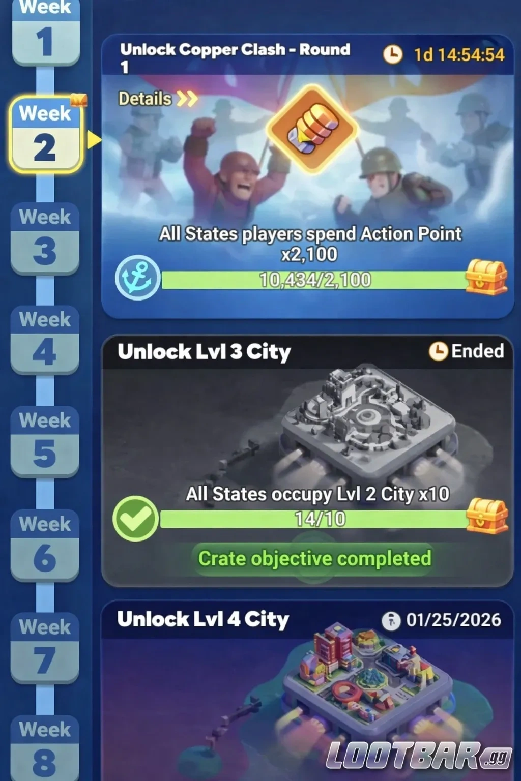 Событие Битва за медь в Tiles Survive