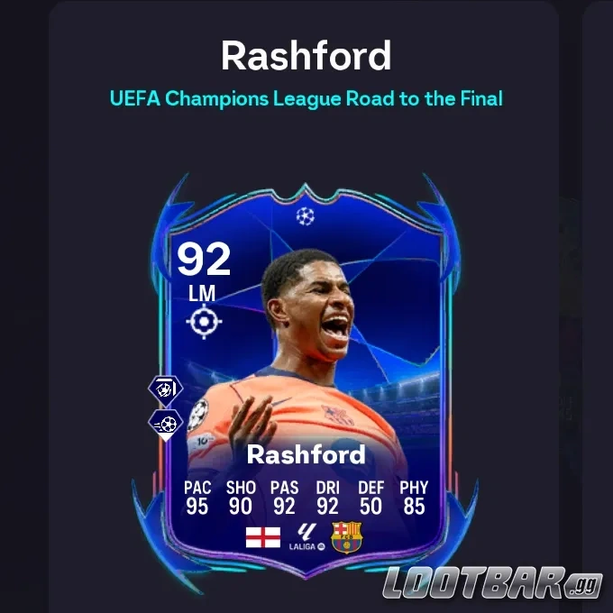 Carta RTTF di Rashford in FC 26