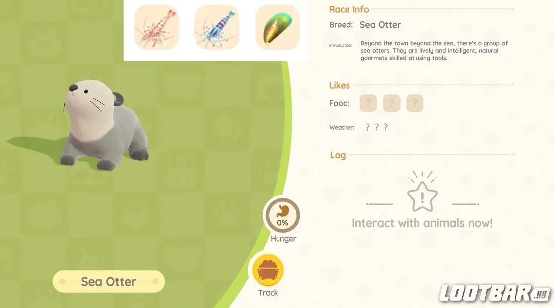 Sea Otter Favorite Food in Heartopia 