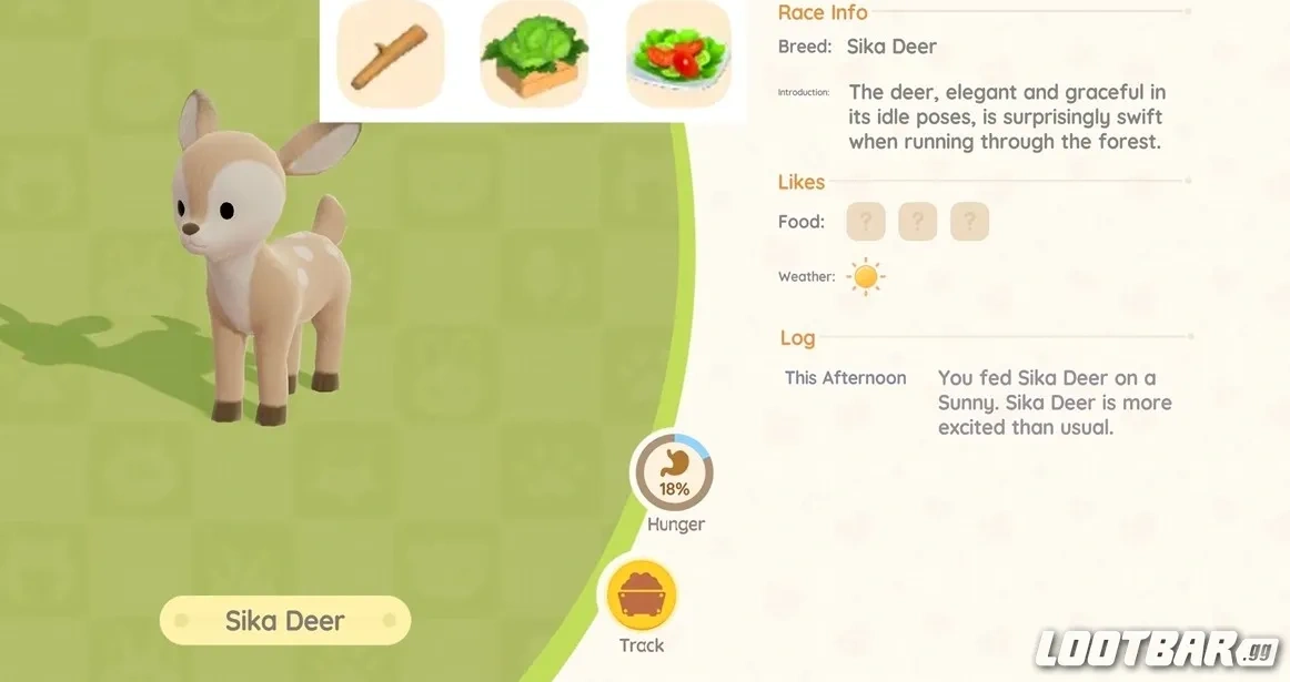 Sika Dear Favorite Food in Heartopia 