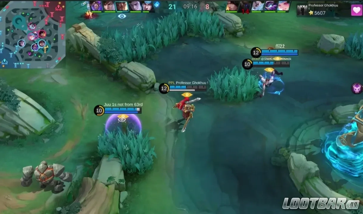 Lapu-Lapu врывается в командный бой и даёт контроль в Mobile Legends