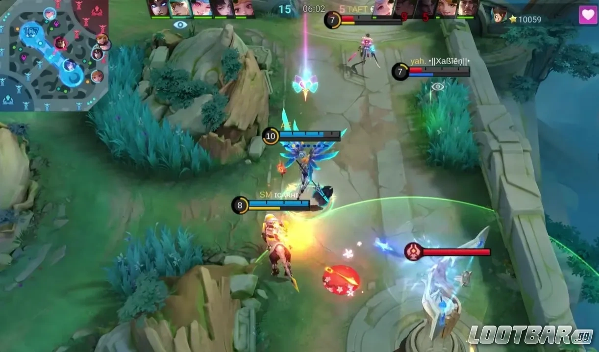 Freya уверенно чувствует себя на линии и опасна в драках, если враг не перегружен контролем