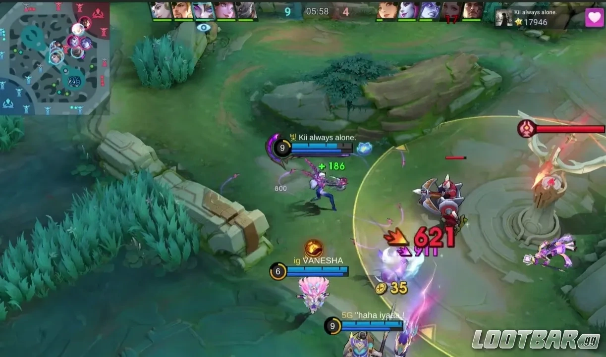 Obsidia наносит стабильный урон на Gold lane в Mobile Legends