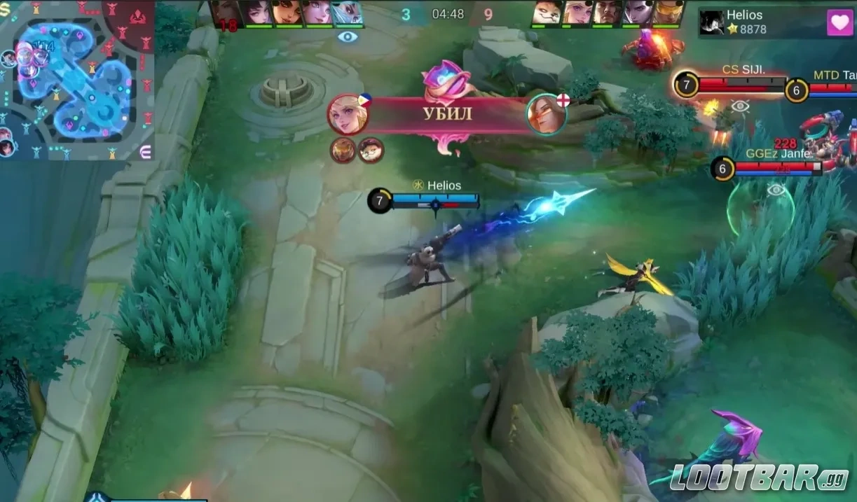 Granger хорошо реализует урон в связке с подходящей поддержкой в Mobile Legends