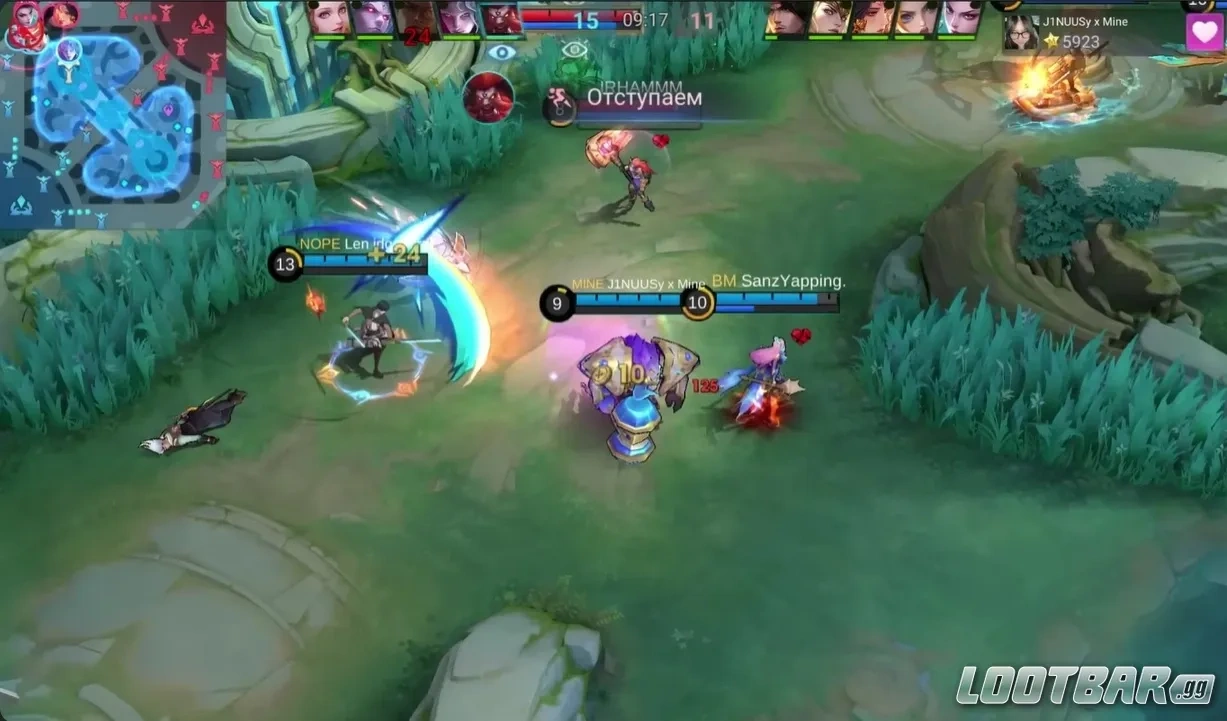 Minotaur уверенно начинает командную драку и даёт команде стабильную пользу в MLBB