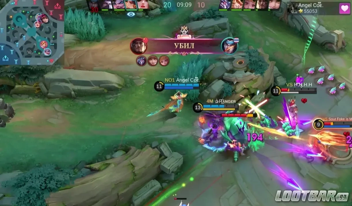 Zetian помогает команде контролем и усилением темпа в командной драке MLBB