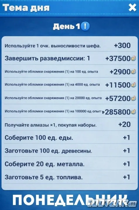 День 1: выносливость, разведка и обломки в Tiles Survive