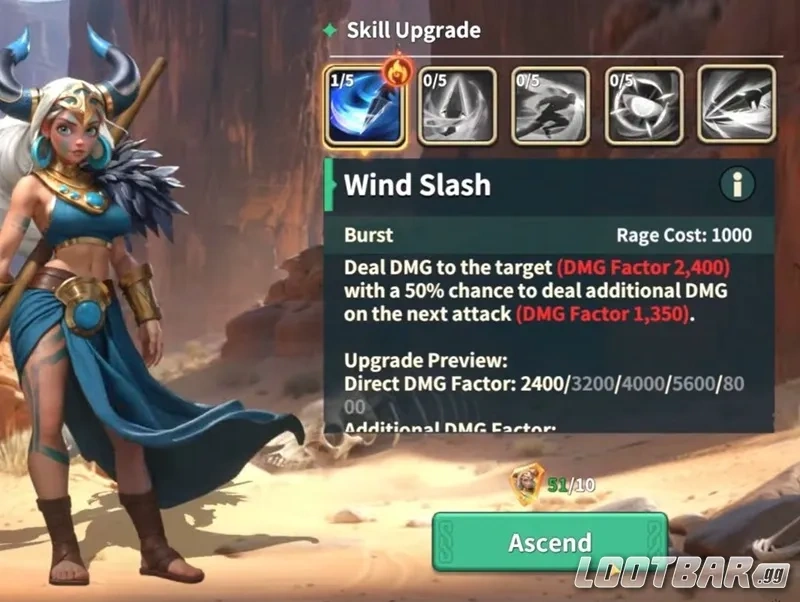 Fate War Erin Skills