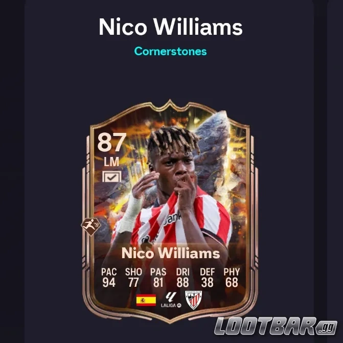 Nico Williams Cornerstones FC 26