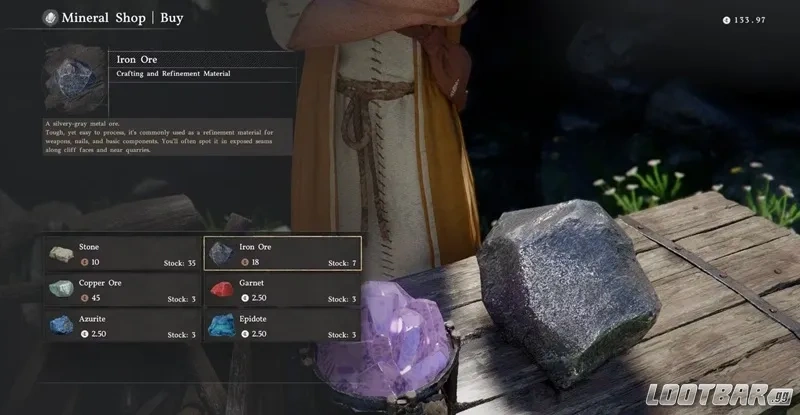 Crimson Desert Selling Minerals