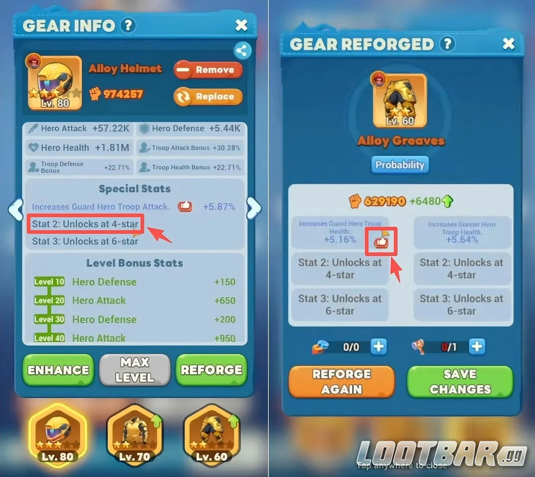 Перековка оранжевого снаряжения в Tiles Survive