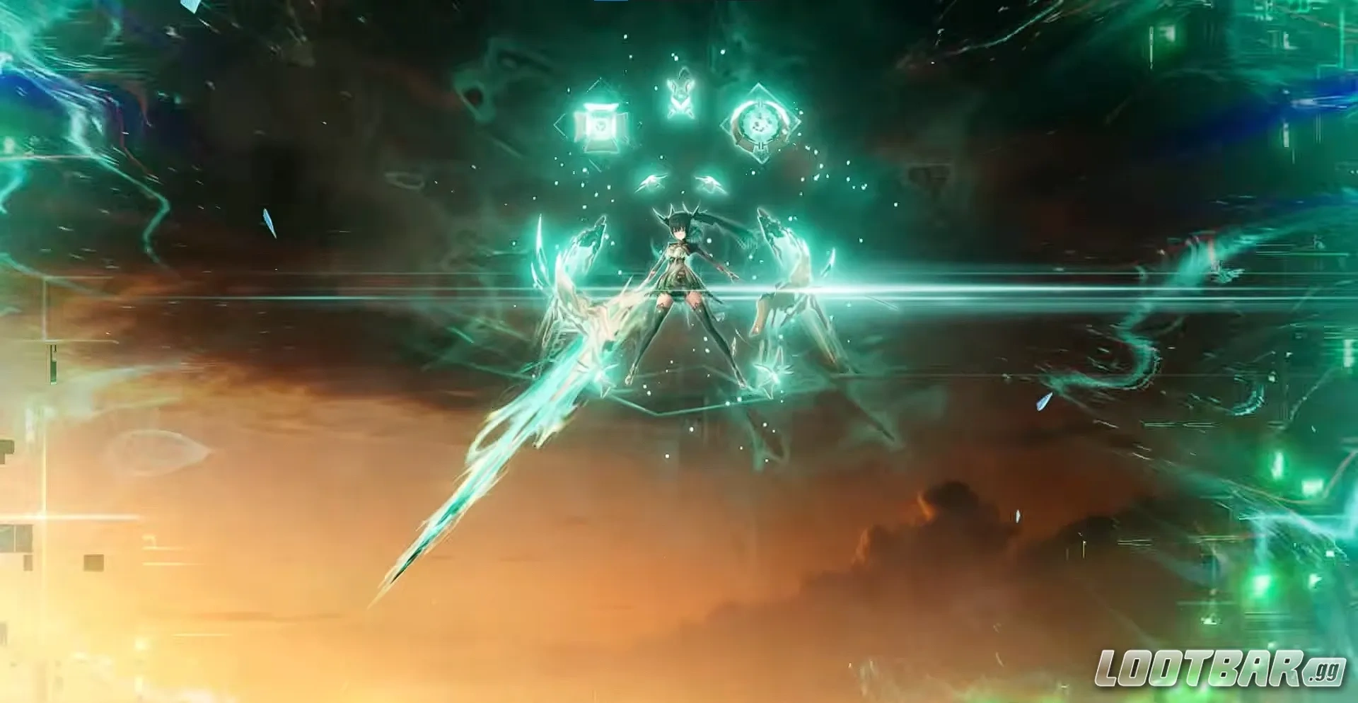 Su Yi using her Sunward skill