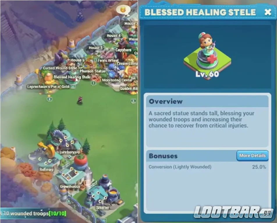 Строение Статуя Медсестры в Tiles Survive