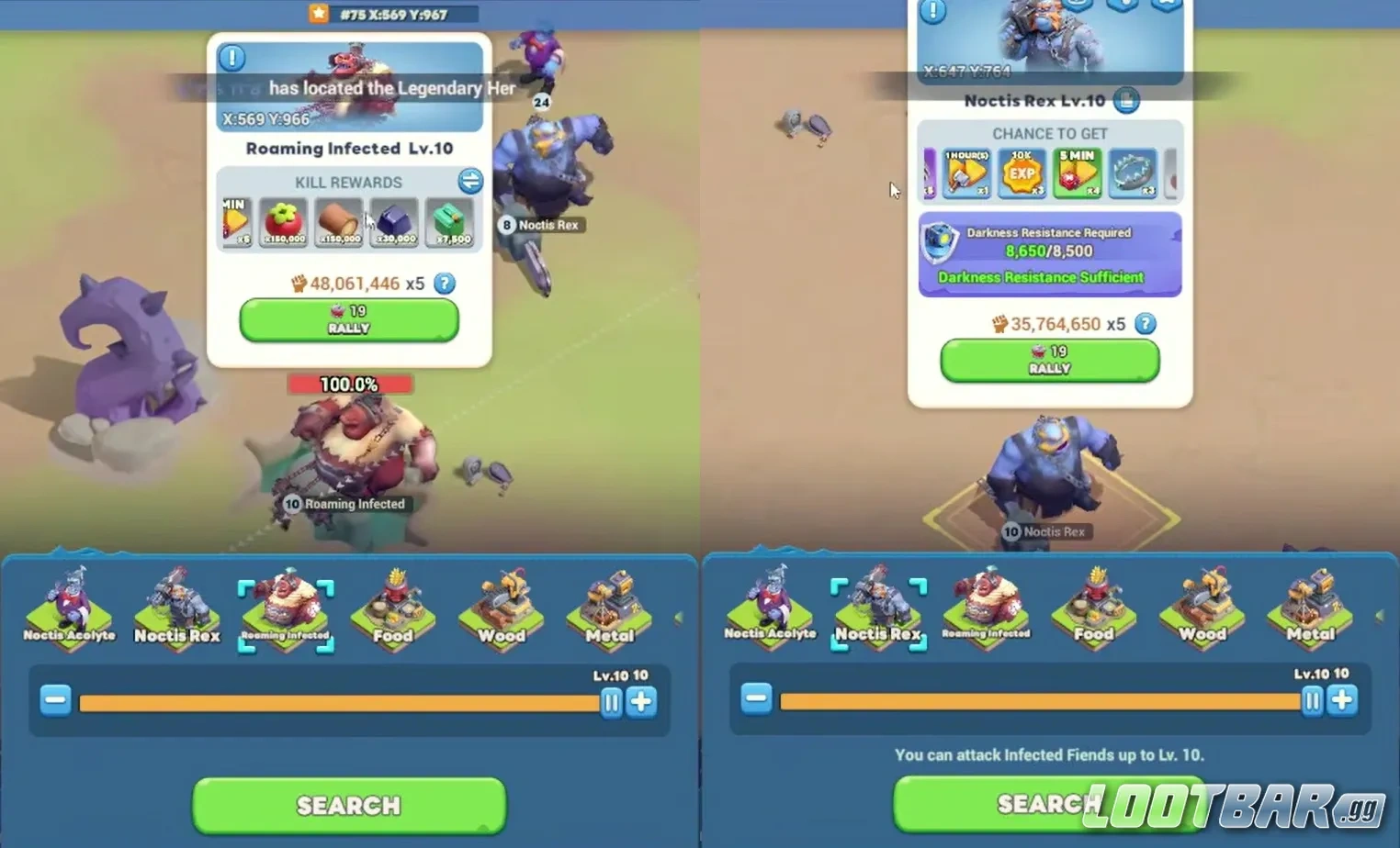 Атака заражённых 10 уровня в Tiles Survive с союзниками для фарма ресурсов