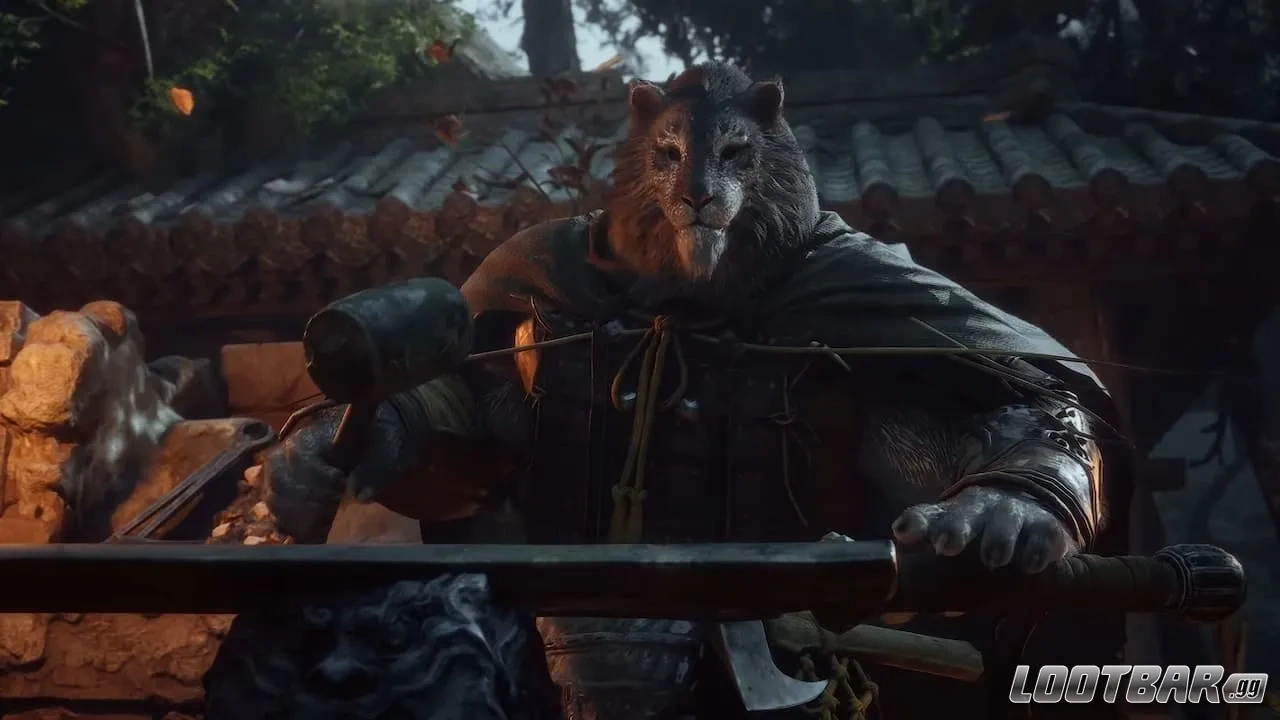 A punto de luchar contra el herrero en Black Myth: Wukong