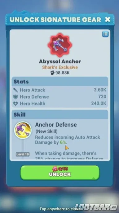 Сигнатурное снаряжение Шарка - Abyssal Anchor (Бездонный якорь)