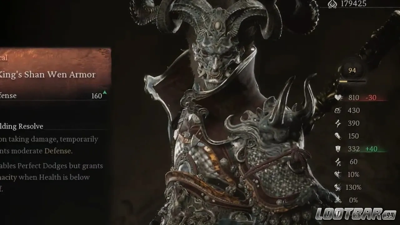 Bull King armor in Black Myth Wukong