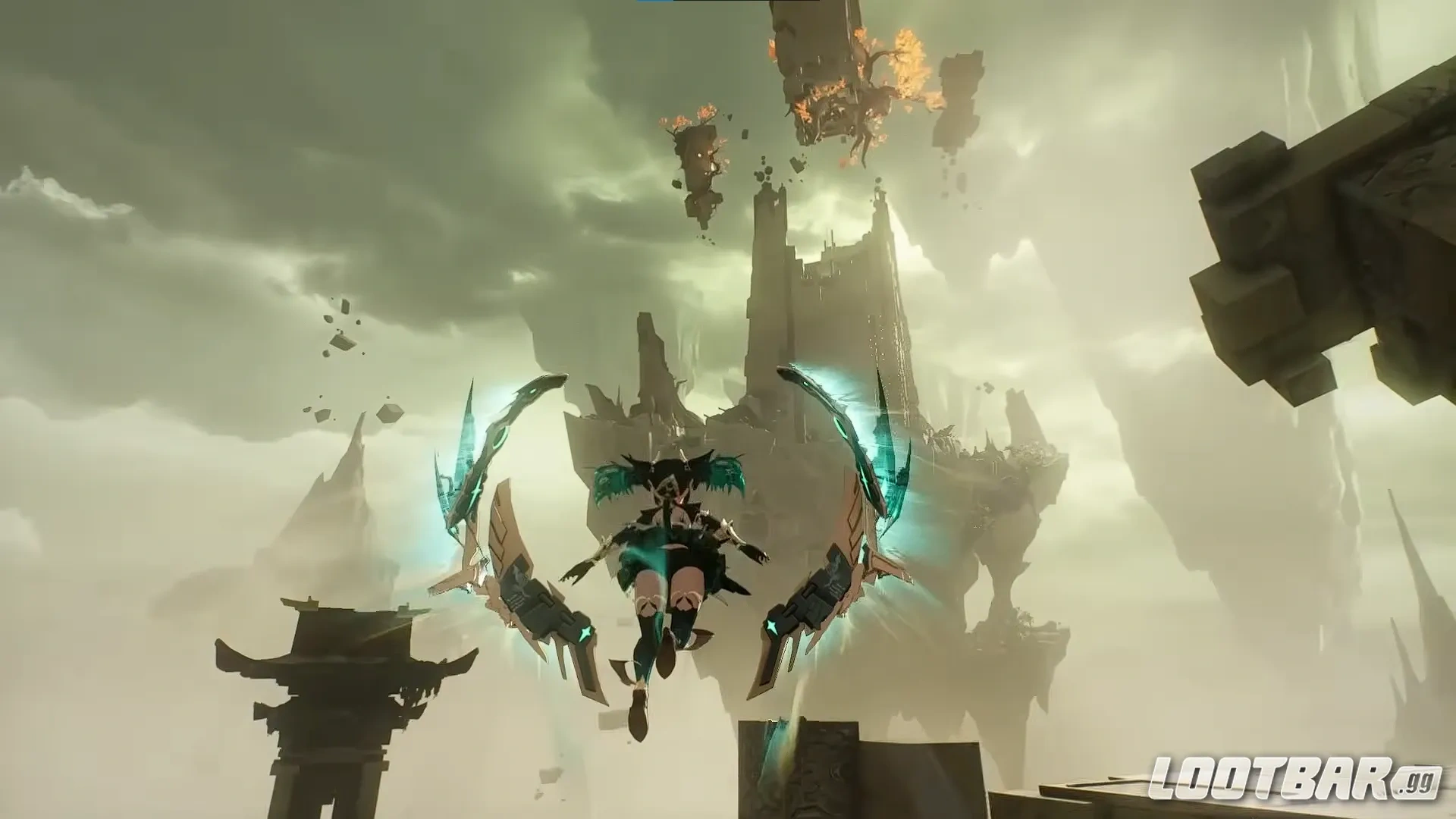 Su Yi in flight using Sunward