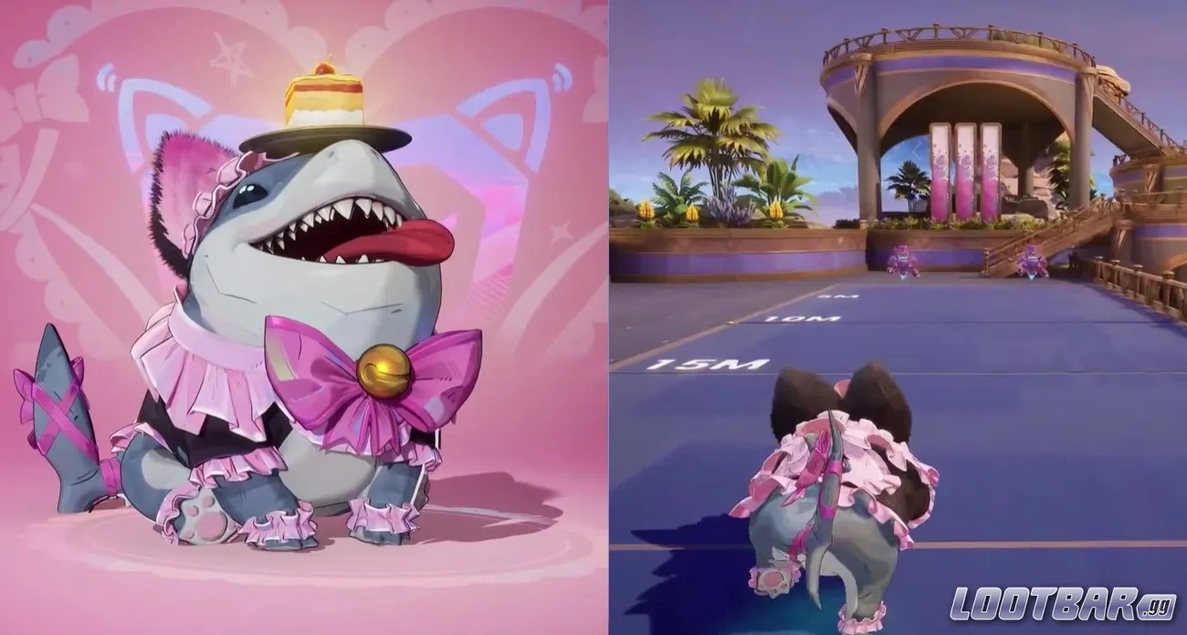 Джефф, сухопутная акула (Jeff the Land Shark), в новом скине Maid to Chomp в Marvel Rivals