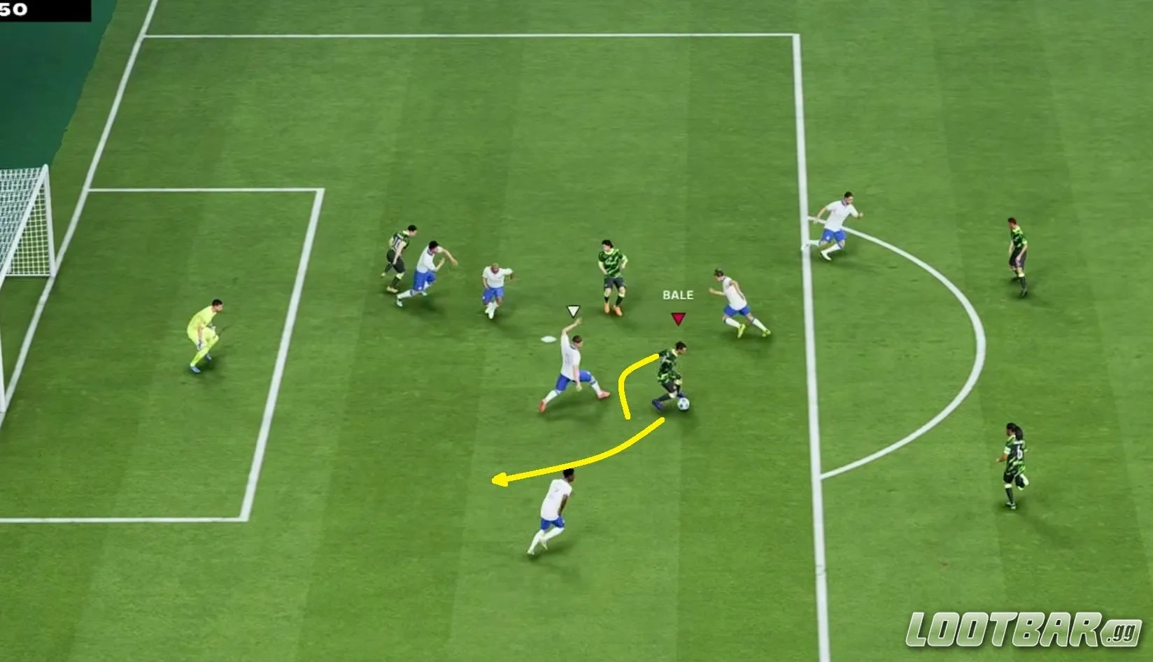 Контроль мяча в FC 26 через левый стик и прикрытие корпуса от отбора