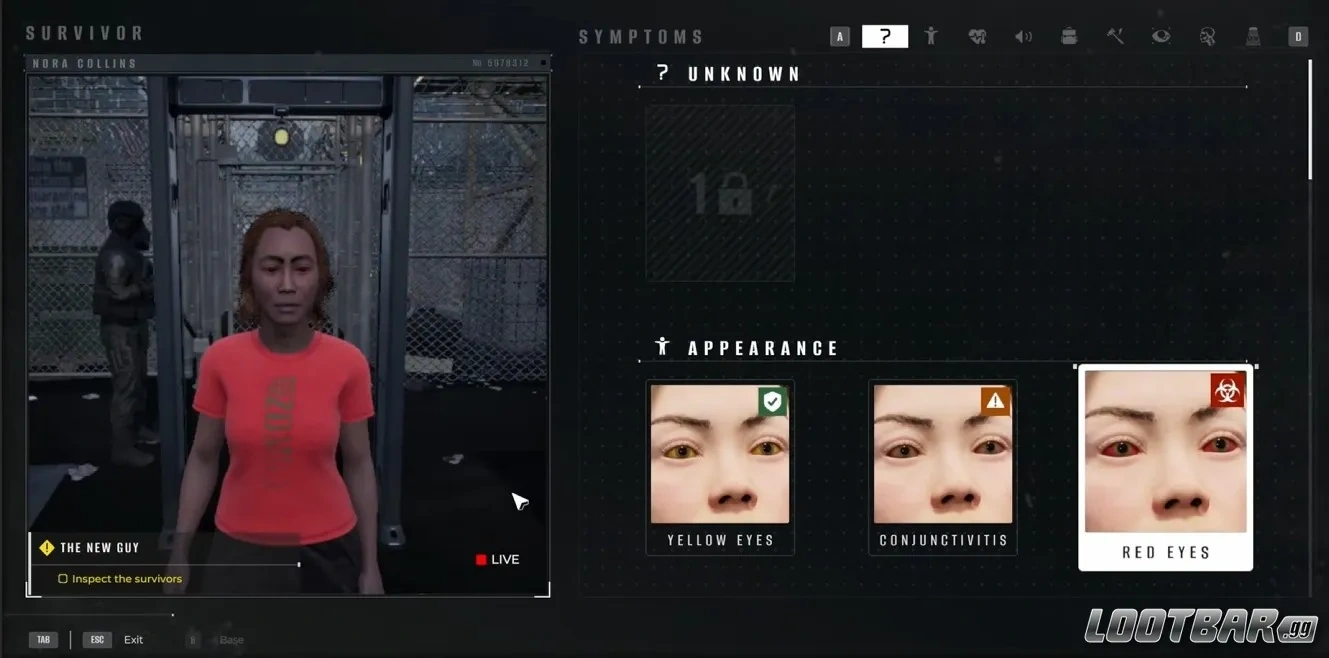 quarantine zone the last check Appearance Symptoms