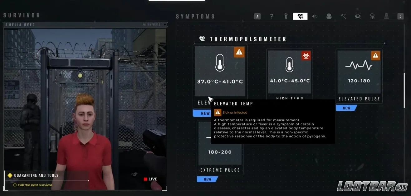 quarantine zone the last check Thermopulsometer 