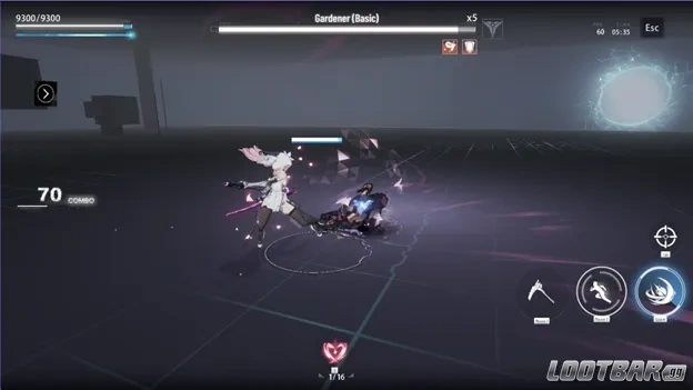 Ayla performing her pulling ability with her scythe.