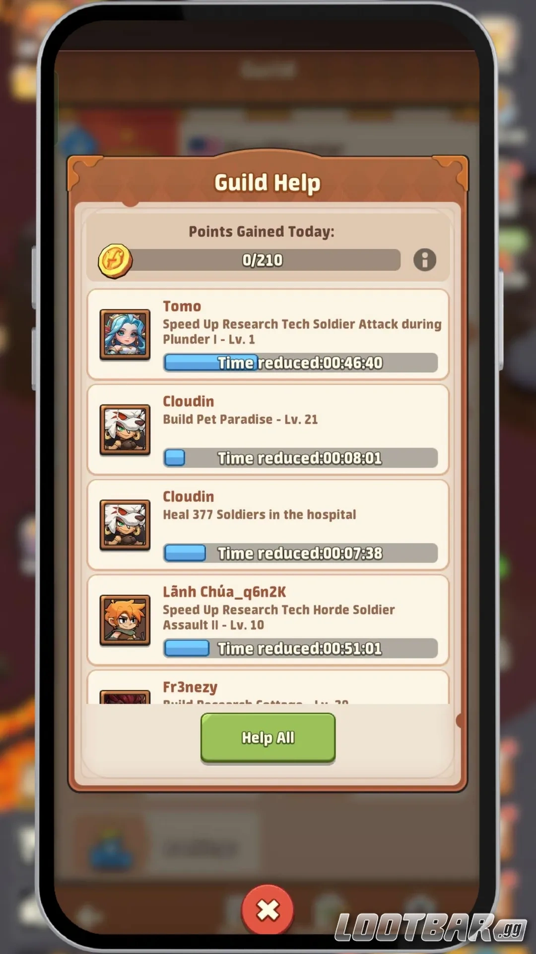 Guild Help Interface