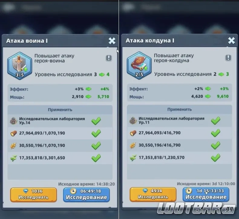 Ветка технологий с прокачкой воинов быстрее и дешевле других типов в Last Asylum: Plague