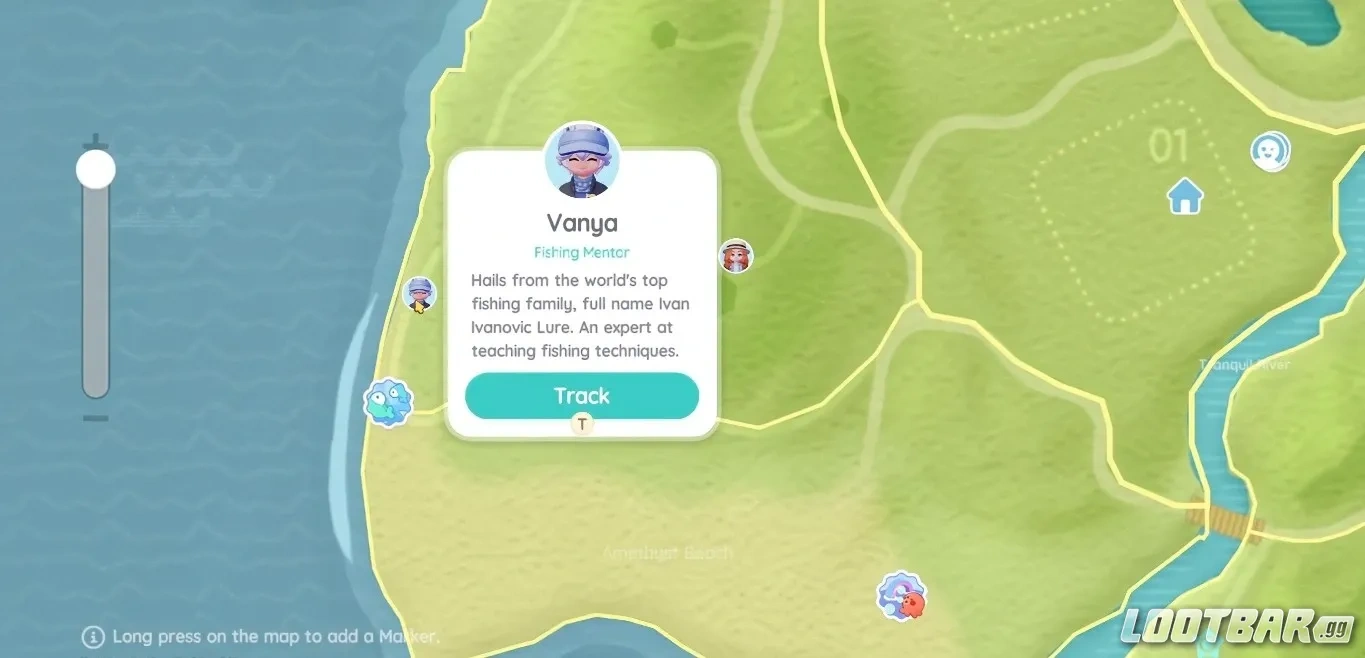 Vanya’s location in Heartopia