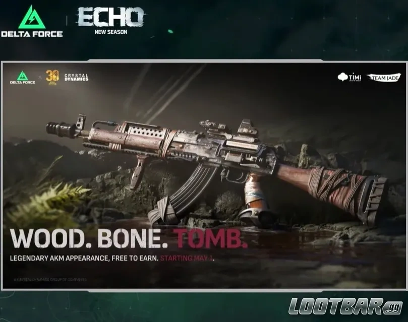 Бесплатный оружейный скин Delta Force x Tomb Raider