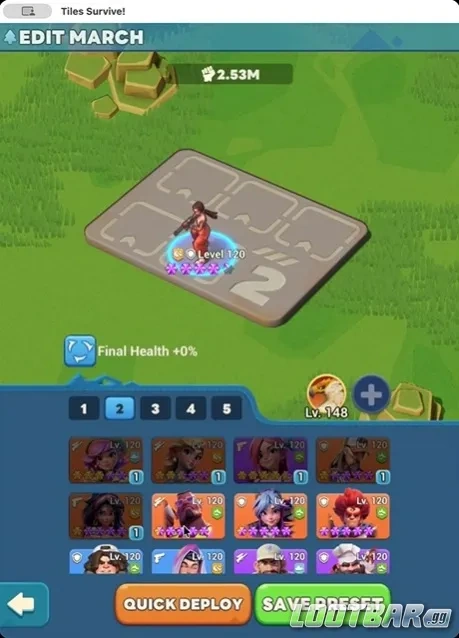 Слабые герои в двух дополнительных маршах без полноценного состава войск