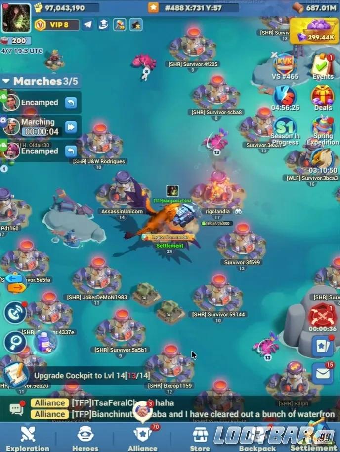 Хороший заход в Kill Event в Tiles Survive