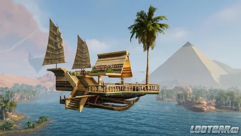 An airship in Soulmask.