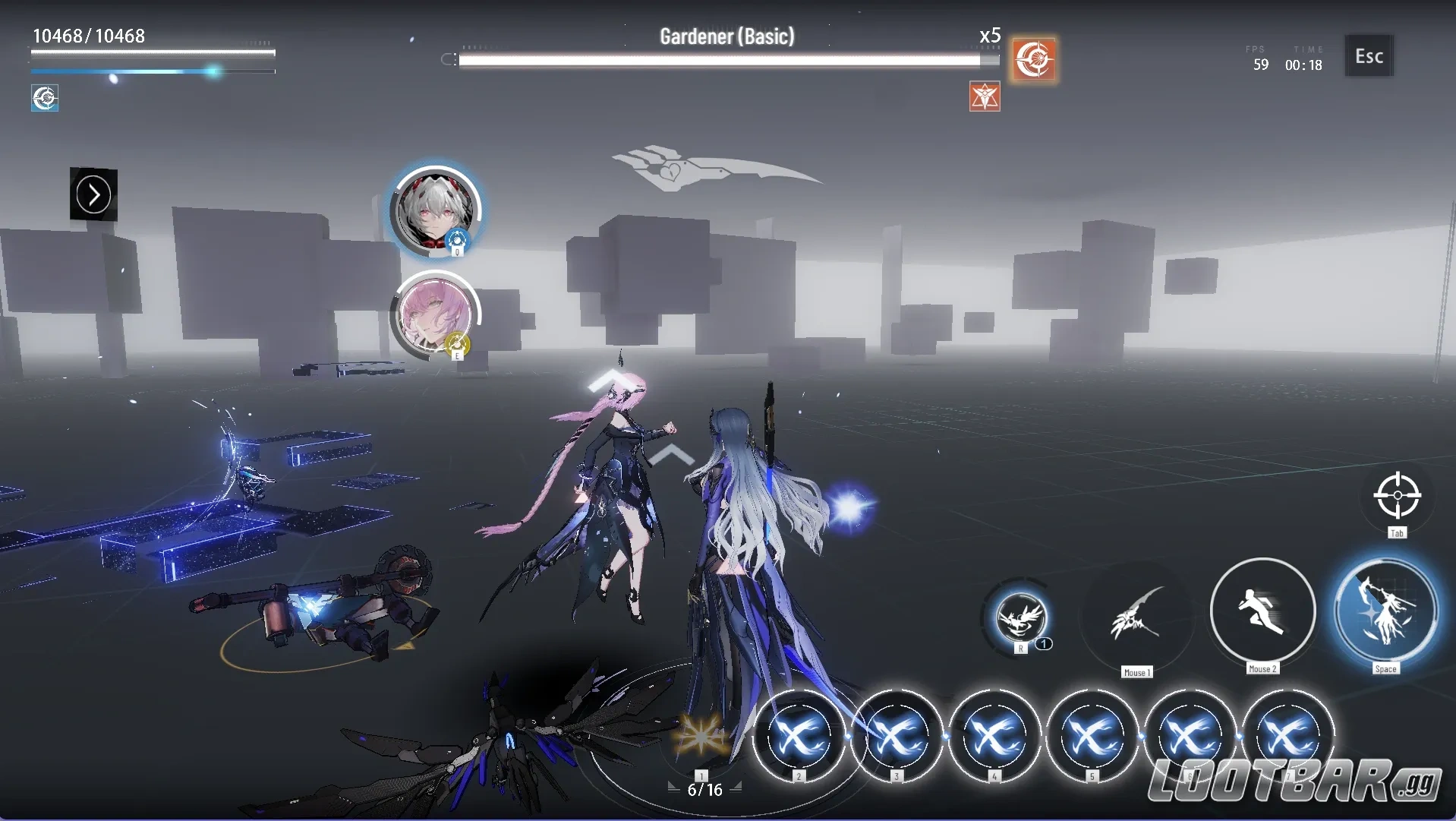 Parhelion executing her QTE Disruption in Punishing: Gray Raven endgame combat