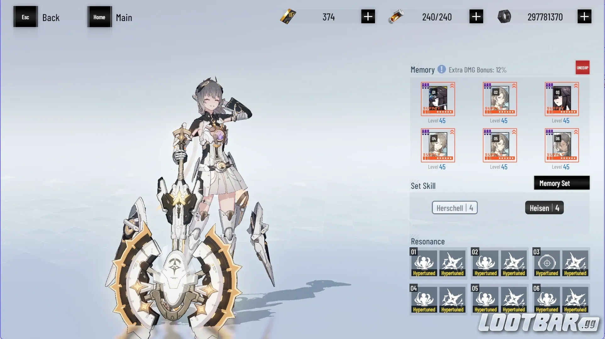 Nanami Startrail best weapon Starlight Glare and memory build setup in PGR