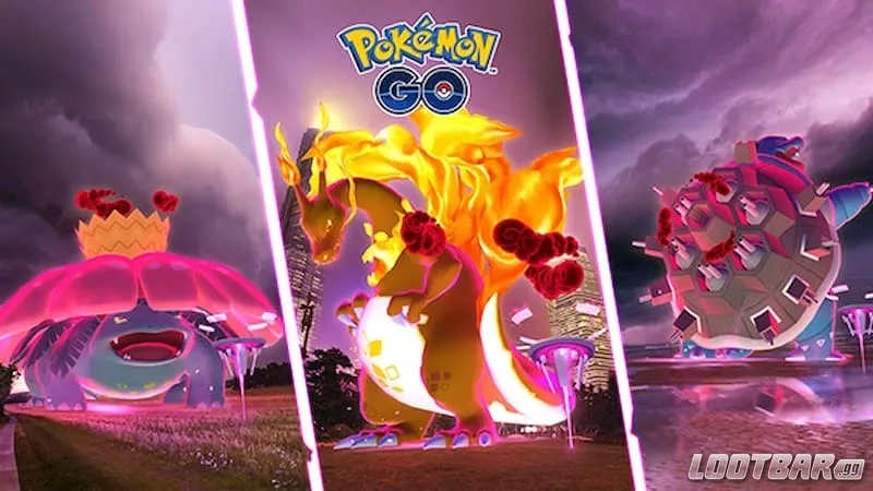 Gigamax de los iniciales de Kanto en Pokémon GO