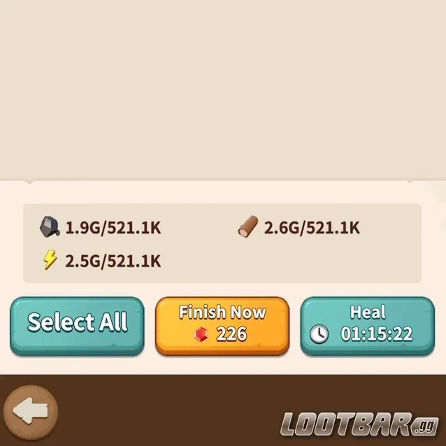 speed up with rubies in dark war survival