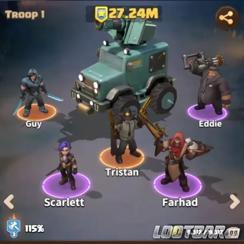 Troops in Dark War Survival