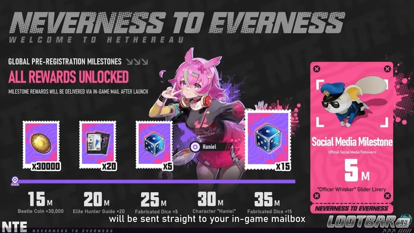 Pre-Registration Rewards